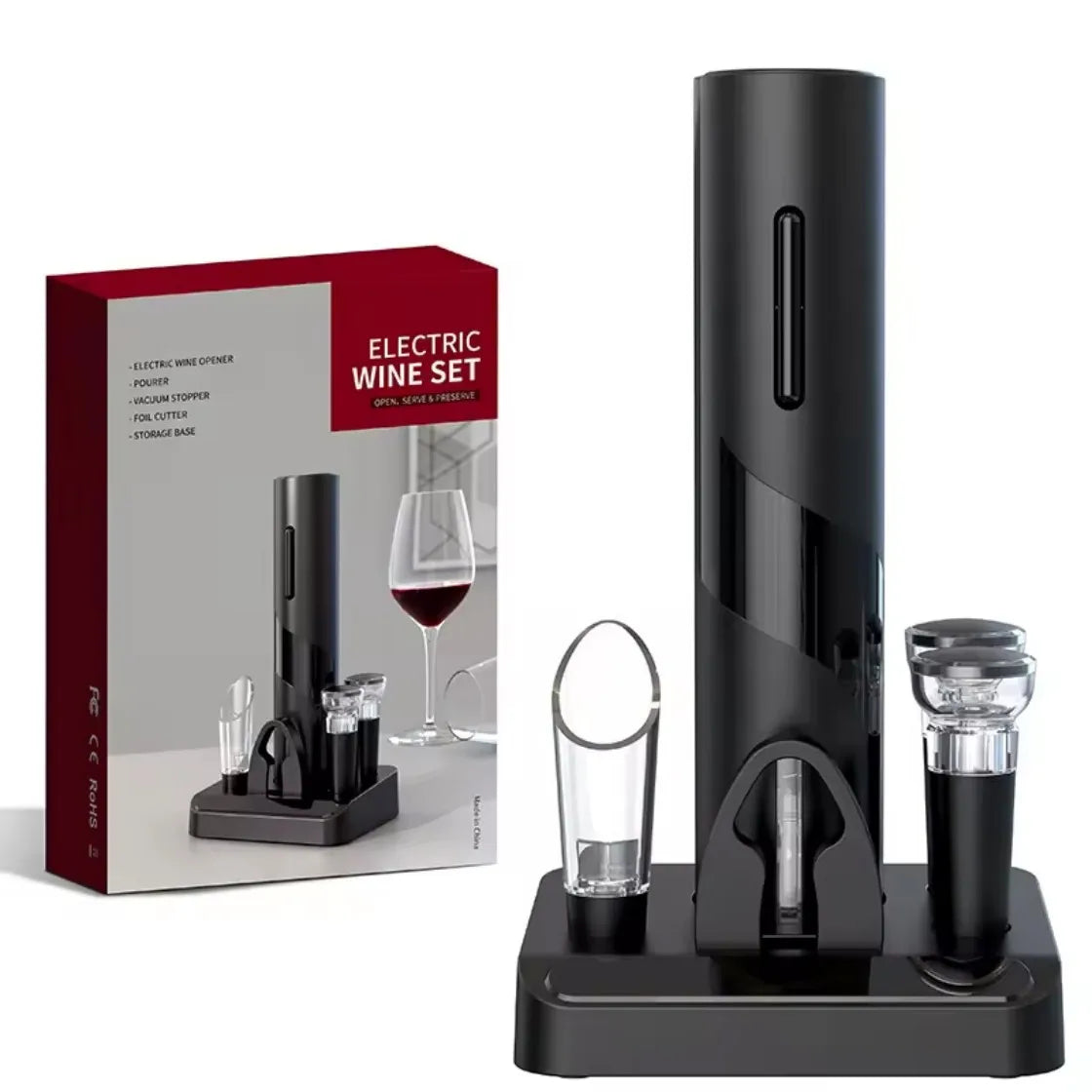 Abridor de garrafa de vinho elétrico